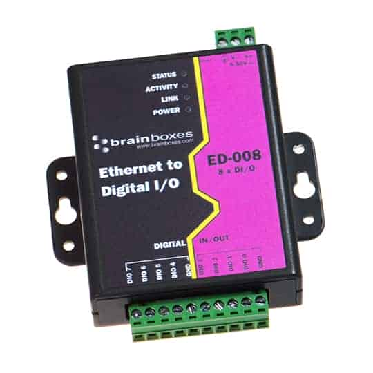 Brainboxes Ethernet to 8 Digital IO Lines ED-008